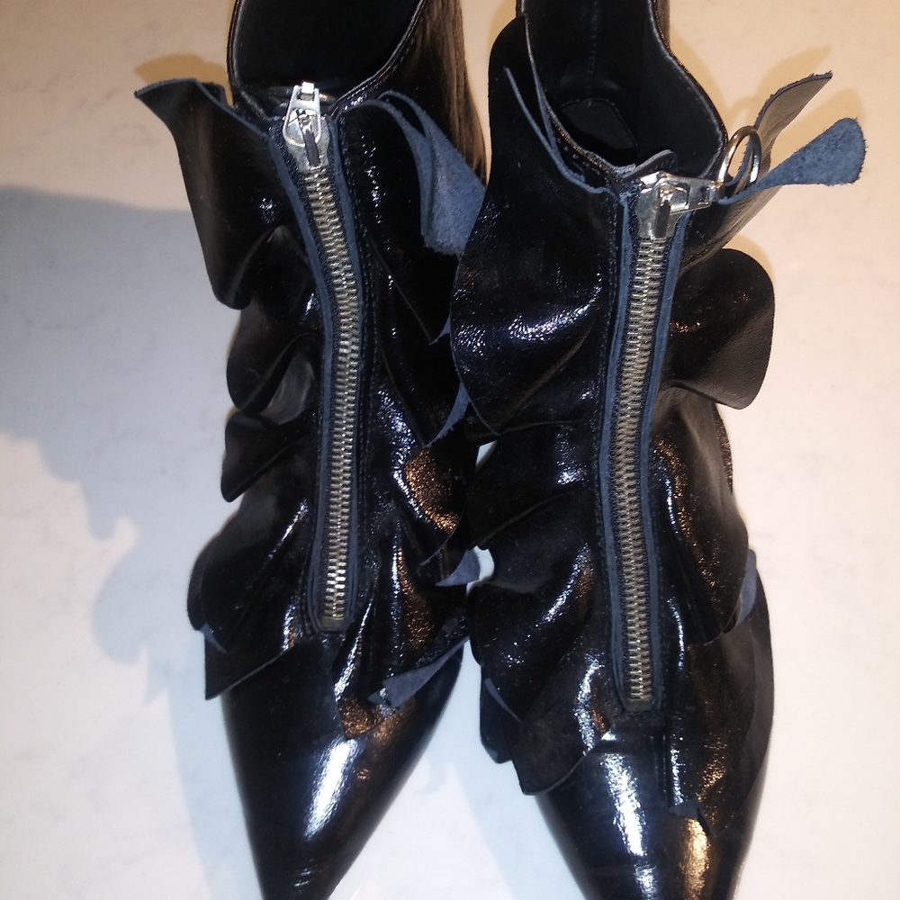 Zara ruffle booties